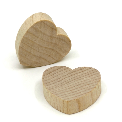Wood Heart - 1-1/4