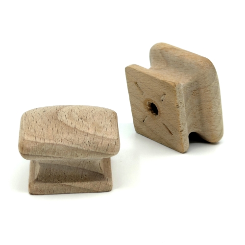 Beech SG Square Knob - 1-1/4